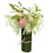 14" Pink & Green Hydrangea & Berry Floral Spring Bouquet